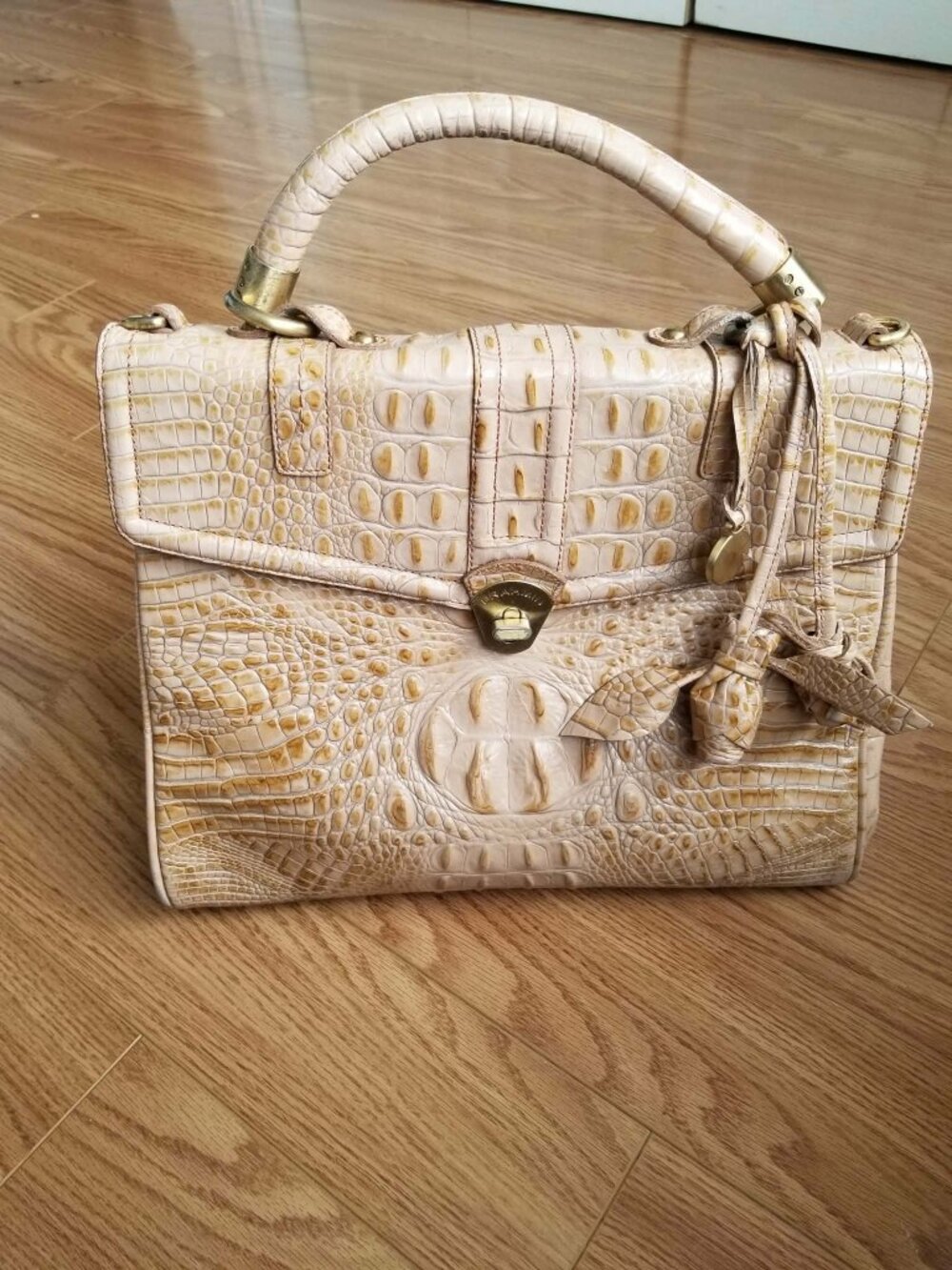 Brahmin Crocodile Embossed Satchel/Bag/Purse